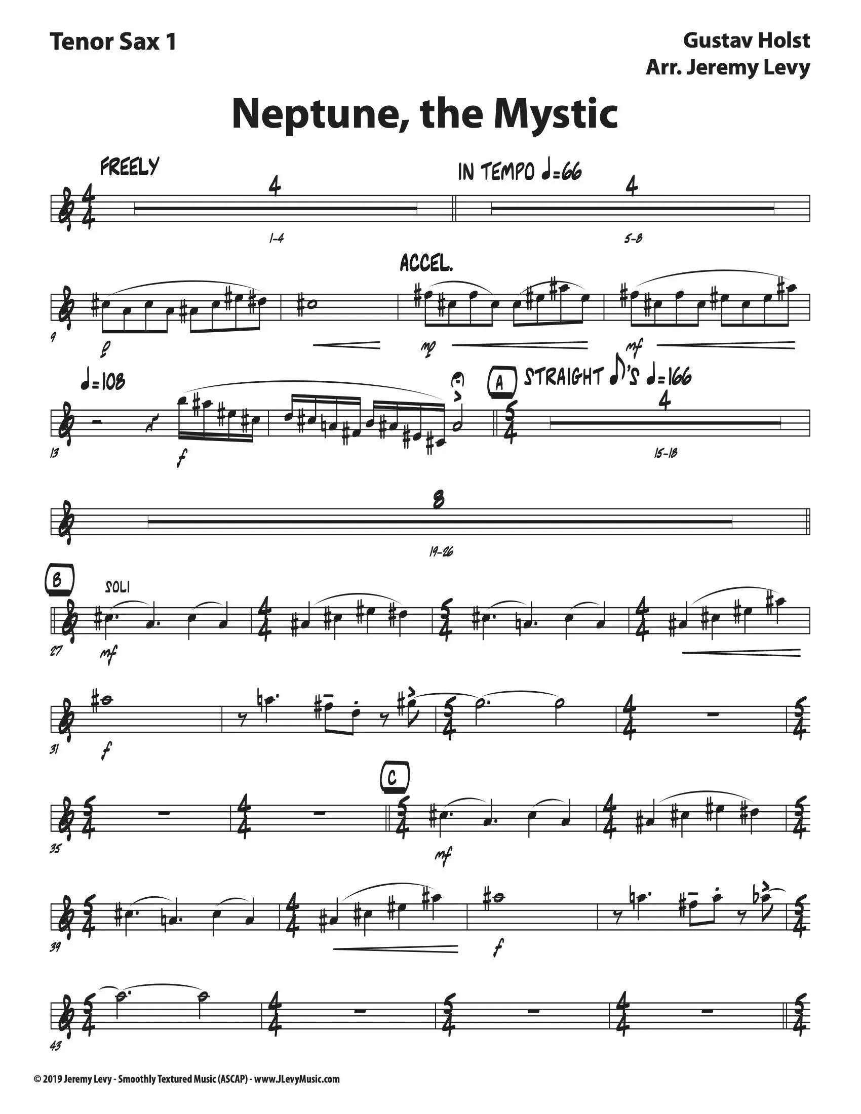 Neptune, the Mystic - Sheet Music — Jeremy Levy - Composer